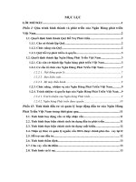Đánh giá tình hình đầu tư và quản lý hoạt động đầu tư của Ngân Hàng Phát Triển Việt Nam trong thời gian qua.doc