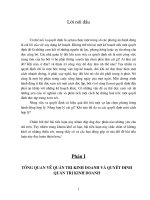 TỔNG QUAN VỀ QUẢN TRỊ KINH DOANH VÀ QUYẾT ĐỊNH QUẢN TRỊ KINH DOANH.DOC