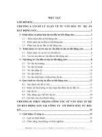 Quy trình tư vấn lập dự án đầu tư bất động sản tại Công ty Cổ phần Đầu tư Bắc Kỳ .DOC