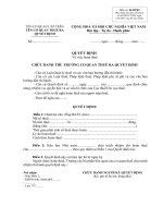 QUYẾT ĐỊNH  Về việc hoàn thuế