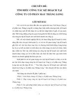 Tìm hiểu công tác kế hoạch tại công ty cổ phần may thăng long.doc