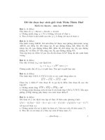 Đề thi chọn học sinh giỏi tỉnh Thừa Thiên Huế 2009-2010