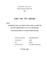 Giải pháp nâng cao chất lượng cho vay đối với Doanh nghiệp vừa và nhỏ tại chi nhánh Ngân hàng Đầu tư và phát triển Hà Nội.pdf