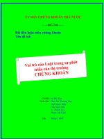 Vai trò của Luật trong sự phát triển của thị trường CHỨNG KHOÁN.doc