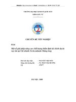 Một số giải pháp nâng cao chất lượng thẩm định tài chính dự án vay vốn tại Chi nhánh Techcombank Thăng long.DOC