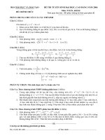 Đề thi đại học tham khảo môn toán khối D