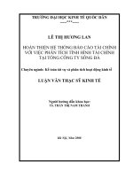 Hoàn thiện hệ thống báo cáo tài chính với việc phân tích tình hình tài chính tại Tổng Công Ty Sông Đà.docx
