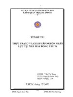 THỰC TRẠNG VÀ GIẢI PHÁP NGUỒN NHÂN LỰC TẠI NHÀ MÁY ĐÓNG TÀU 76.doc