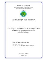  Khóa luận tốt nghiệp ứng dụng kỹ thuật rt - pcr để phát hiện virus gây hội chứng rối loạn sinh sản và hô hấp ở lợn