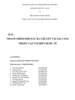 trách nhiệm khi xảy ra chuyển tải sai cảng trong vận tải biển quốc tế.doc