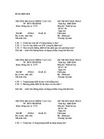 Đề thi Thiết kế tàu thủy ĐH GTVT Tp.HCM