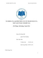 Tác động của lạm phát đến cán cân thanh toán của việt nam.doc