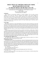  Phân tích các phương pháp xác định hệ số khuyếch tán ẩm và hệ số thoát ẩm bề mặt của gỗ