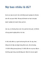  Nợ bao nhiêu là đủ?