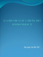 Lụa chọn chiến lược và phương thức KDQT