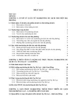 Giải pháp Marketing nhằm phát triển du lịch Đà Lạt – Lâm Đồng đến năm 2015