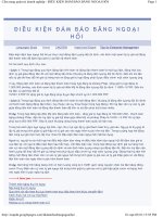 Điều kiện đảm bảo bằng ngoại hối
