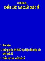 Slide bài giảng kinh doanh quốc tế - Chương 8
