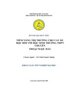 Tiềm năng thị trường cho vay du học đối với học sinh trường THPT Chuyên Thoại Ngọc Hầu.doc