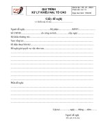 Giấy đề nghị khiếu nại, tố cáo