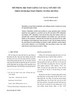 Mô phỏng bài toán giếng cát xử lý nền đất yếu bằng bài toán phẳng tương đương