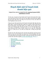Hoạch định một kế hoạch kinh doanh hiệu quả  