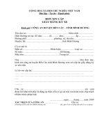 đơn cấp đăng ký xe