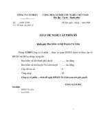 Giấy đề nghị cấp phôi sổ