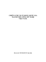 Chiến lược xuất khẩu quốc gia ngành thủ công mỹ nghệ việt nam..doc