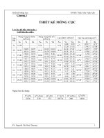 tham khảo thiết kế đồ án Thiết kế móng cộc