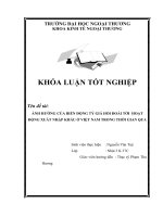 Ảnh hưởng của biến động tỷ giá hối đoái tới hoạt động xuất nhập khẩu ở việt nam trong thời gian qua.doc