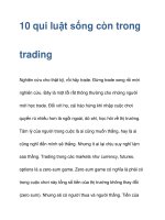  10 qui luật sống còn trong trading