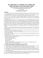 Sơ chế heo và nghiên cứu thiết kế, chế tạo máy cạo lông heo (lợn)