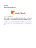 Đề thi vị trí nhân viên tập sự vào ngân hàng Baroda