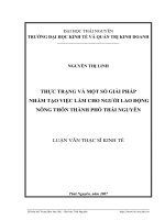 Thực trạng và một số giải pháp nhằm tạo việc làm cho người lao động nông thôn thành phố Thái Nguyên.pdf