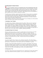 Providing Superior Customer Service