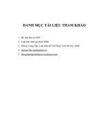 DANH MỤC TÀI LIỆU THAM KHẢO MÔN LUẬT