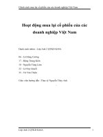 Chính sách mua lại cổ phiếu của các doanh nghiệp Việt Nam.doc