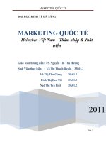 Phân tích chính sách thâm nhập thị trường của heineken tại Việt Nam