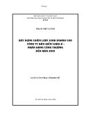 Xây dựng chiến lược kinh doanh cho công ty bảo hiểm châu Á - Ngân hàng công thương