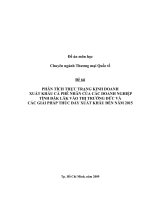 Phân tích thực trạng kinh doanh xuất khẩu cà phê nhân của các doanh nghiệp tỉnh đăk lăk vào thị trường đức và các giải pháp thúc đẩy xuất khẩu đến năm 2015.doc