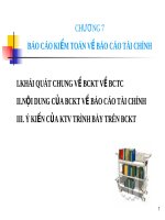 Báo cáo kiểm toán về báo cáo tài chính