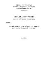 Sản xuất và xuất khẩu thủy sản của nước ta - thực trạng và giải pháp phát triển.doc