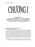 Một số ý kiến nhằm hoàn thiện công tác kế toán vốn bằng tiền và các nghiệp vụ thanh toán tại chi nhánh công ty cp tm dv xd & xnk trung thành – trung hiệp thành.doc