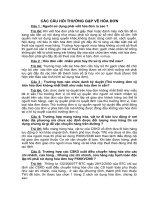 Tài liệu câu hỏi về phần hóa đơn