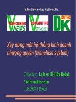  Xây dựng hệ thống franchise 