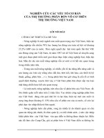 Nghiên cứu các yếu tố cơ bản của thị trường phân bón vô cơ trên thị trường việt nam