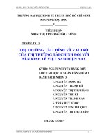 Thị trường tài chính và vai trò của thị trường tài chính đồi với nền kinh tế việt nam hiện nay.doc