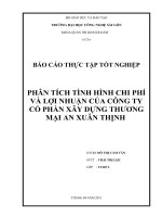 Phân tích tình hình và chi phí sản xuất công ty cổ phần an xuân thịnh.doc