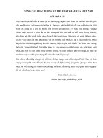 Nâng cao chất lượng cà phê xuất khẩu của việt nam